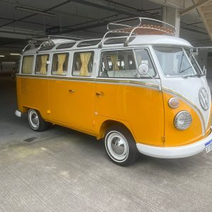 1974 VW Bus 23 Windows restored — exterior front view — Buses'n Bugs classic VW dealer Houston TX